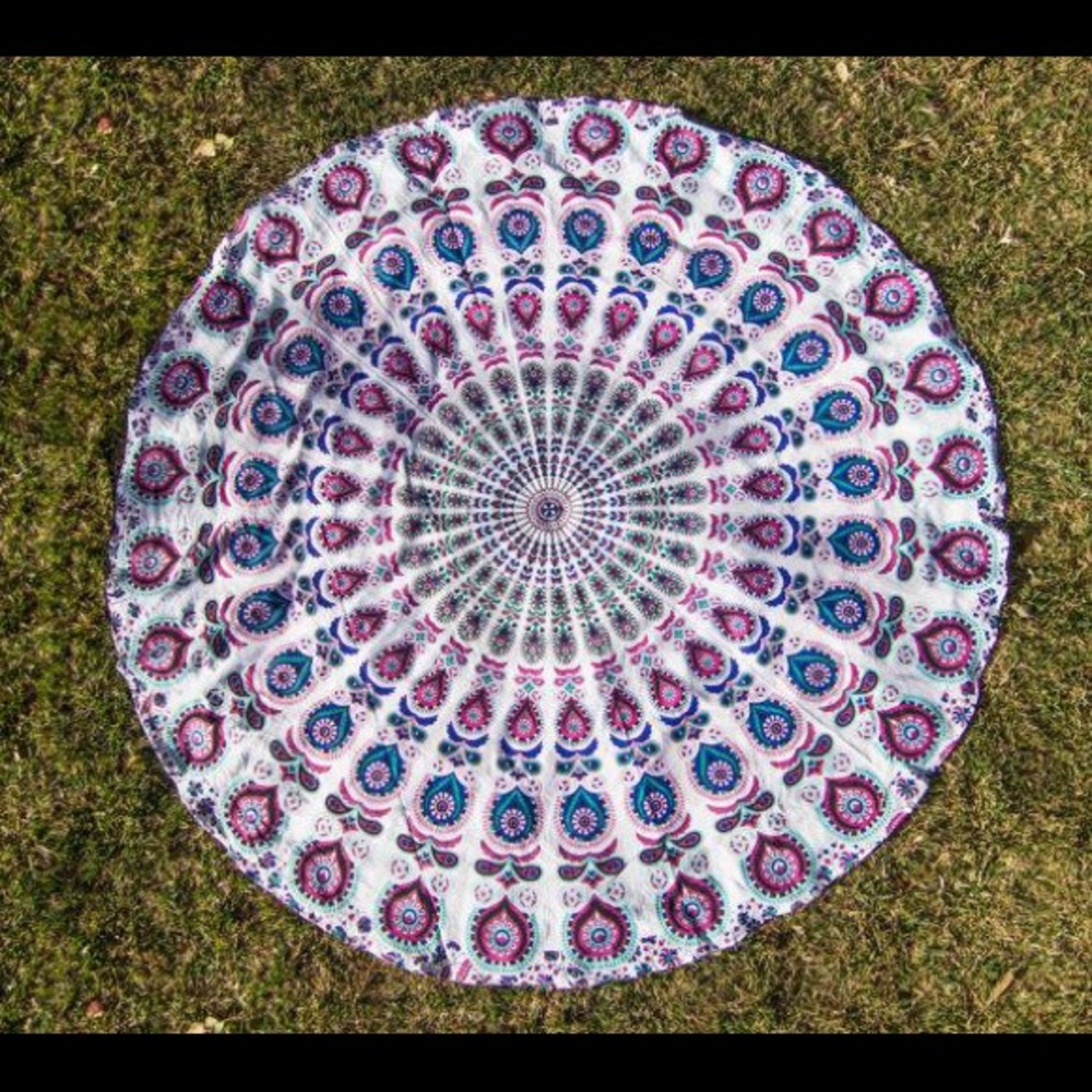 Round Cotton Throw Blanket Towel